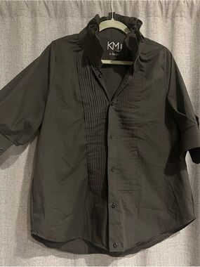 Kate McHale Jensen, Bontina Tux Ruffle Blouse, XL